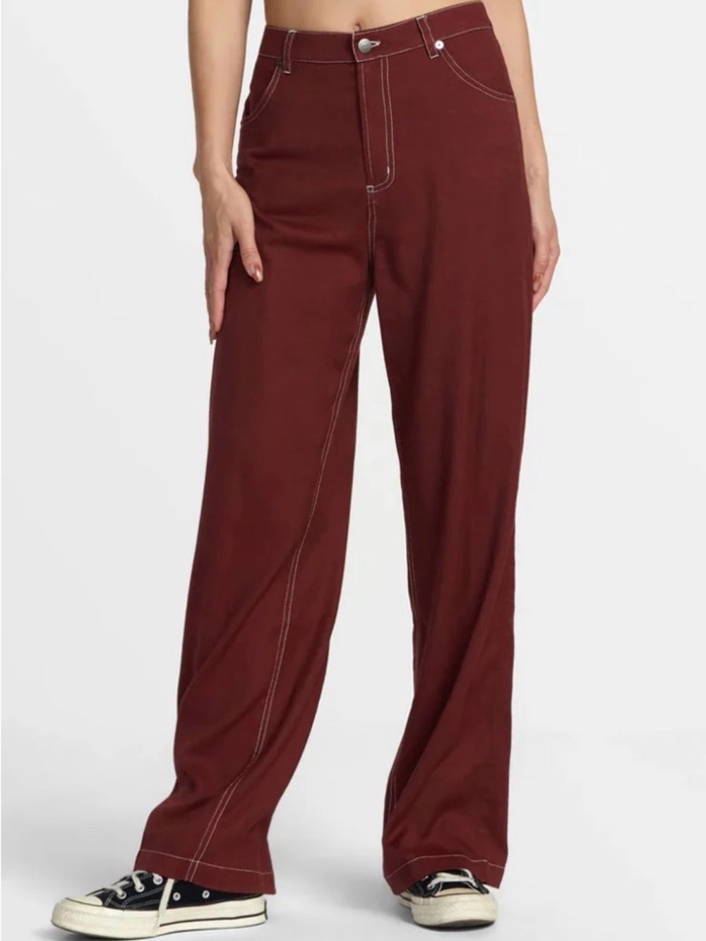 RVCA Women’s Coco Pants in Madder Brown Size 28 BNWT